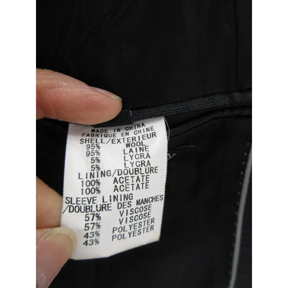 Theory Sport Coat 36 Blazer Wool Blend Glen Plaid Jacket Classic *